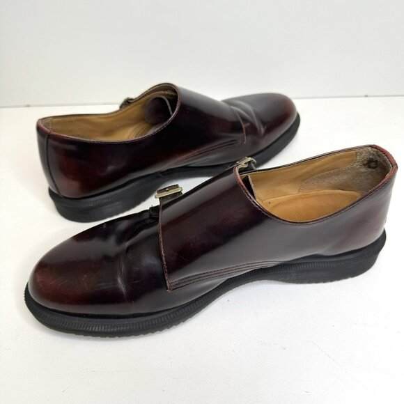 Dr Martens Pandora Double Monk Strap Shoes Womens Size US 11 Oxblood Loafers - Picture 7 of 11